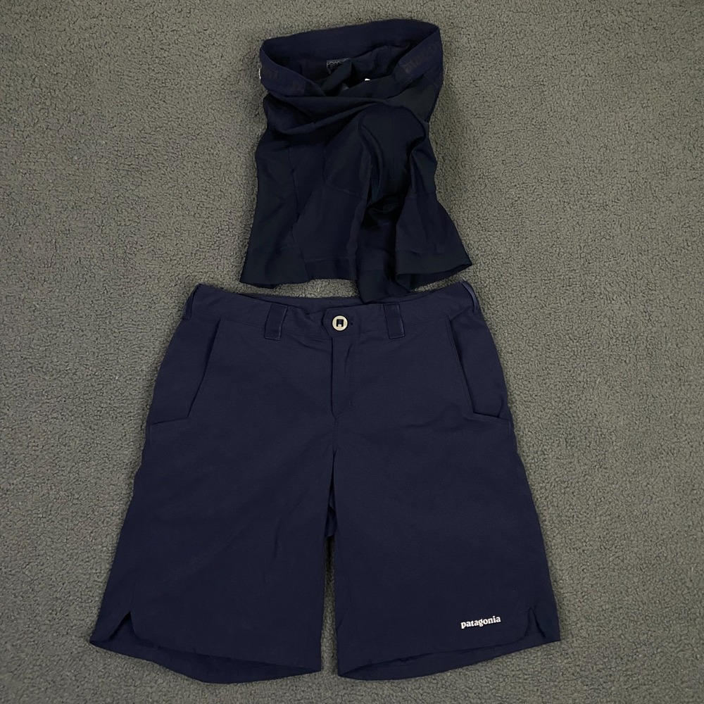 Patagonia Dirt Craft Bike Shorts Womens Small Navy Lined Padded Cycling 24585